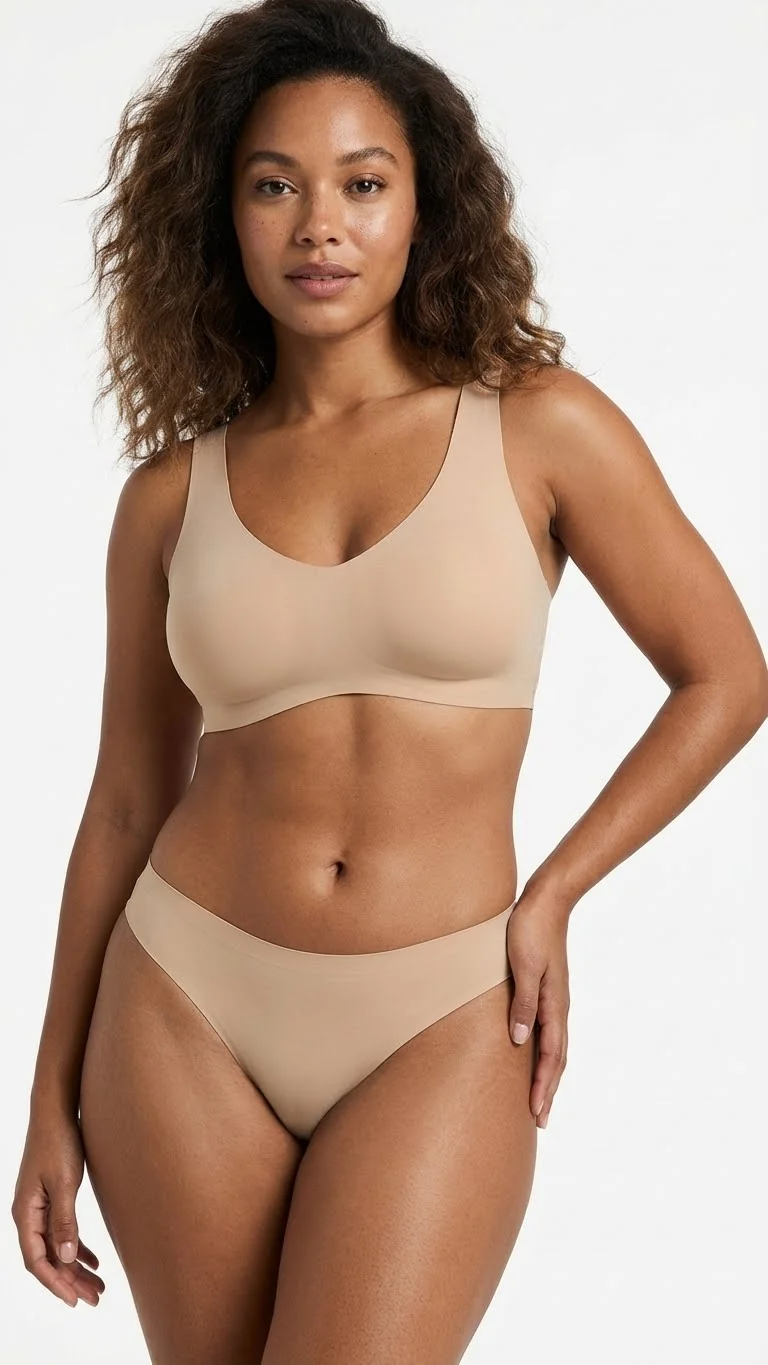 LunaIntim İz Yapmayan Nude Lazer Kesim Tanga Dikişsiz (Seamless) ve Görünmez Model - Görünmez Tasarım Detay